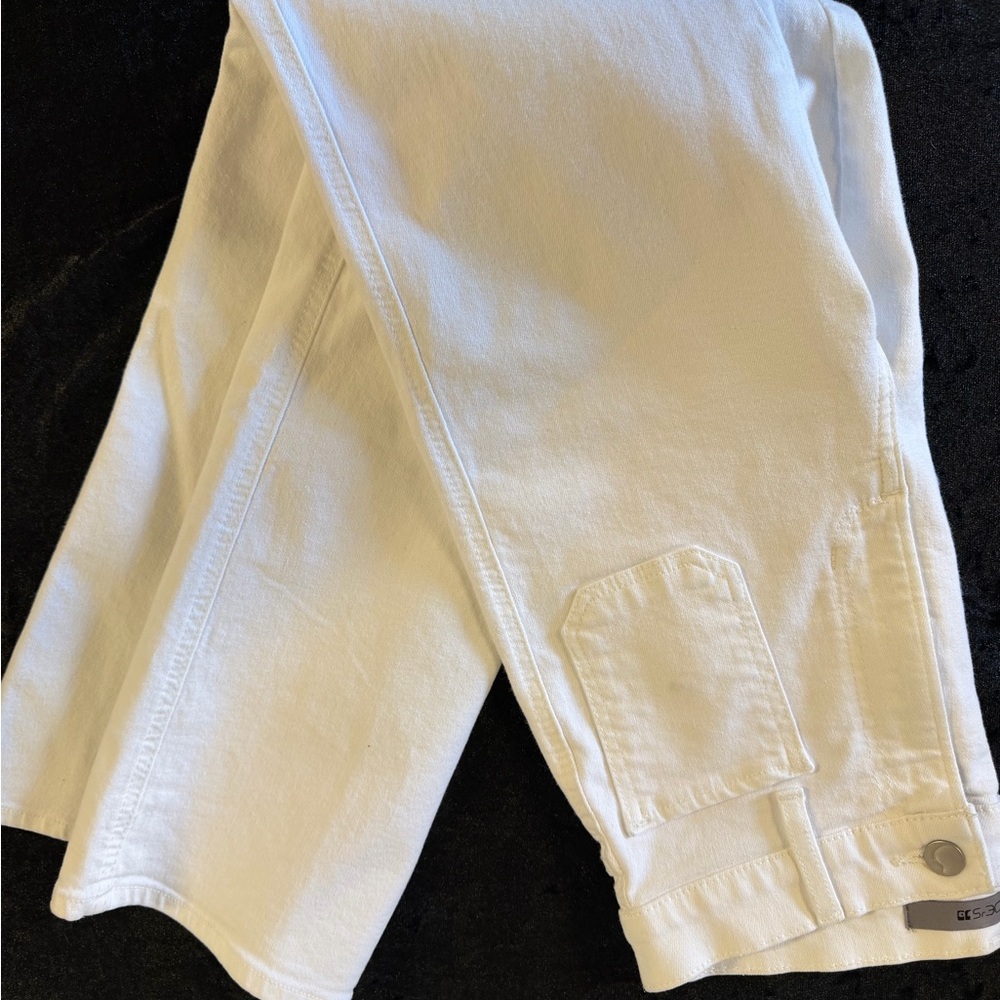 Joe's Jeans White High Rise Flare Jeans Size 25 Patch Pocket - Picture 7 of 8